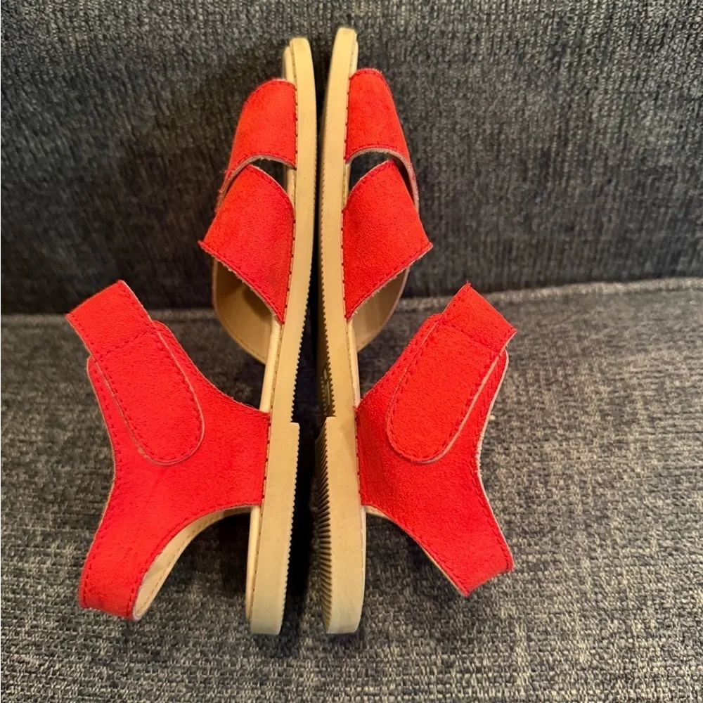 H&M girls Red Cross-Strap Sandals/size 31 (13)